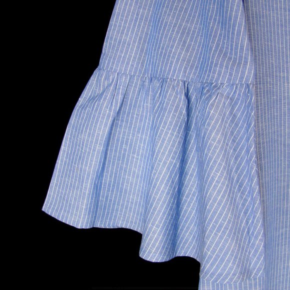 Express Cotton Linen Bell SleeveTunic Mini Dress S - Picture 2 of 5